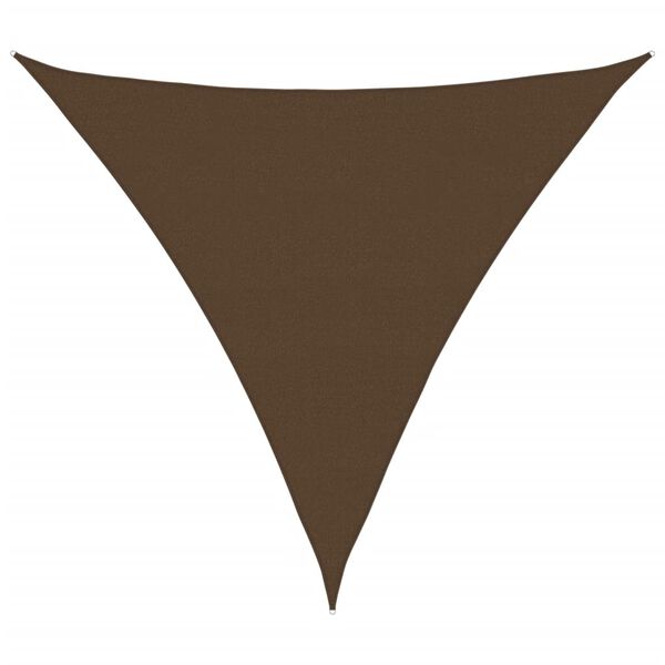 vidaXL Sunshade Sail 1.75 oz/ft² Brown 19.7x19.7x19.7' HDPE