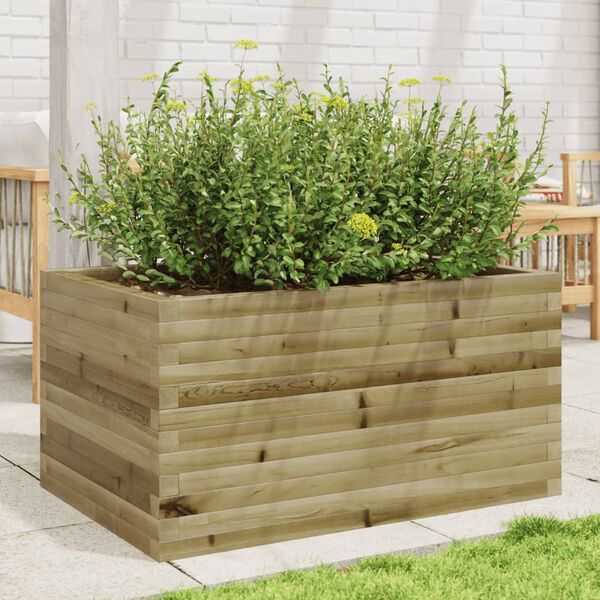 vidaXL Garden Planter Natural wood Pressure-treated pine wood Large