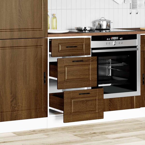 vidaXL Kitchen Base Cabinet Brown Oak Engineered Wood