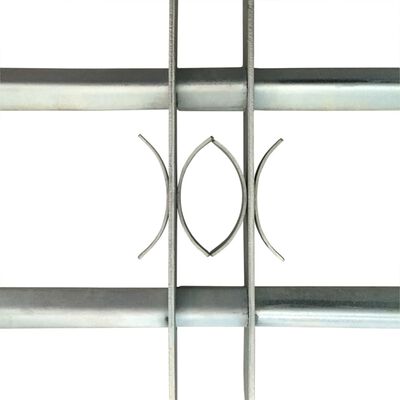 vidaXL Adjustable Security Grille for Windows with 2 Crossbars 19.7"-25.6"