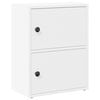 vidaXL Bookcase White Engineered Wood Small Bookcase Rectangular