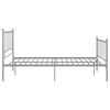vidaXL Bed Frame Grey Powder-coated metal Double Durable Bed Frame