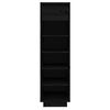 vidaXL Shoe Cabinet Black 11.8x13.4x41.3" Solid Wood Pine