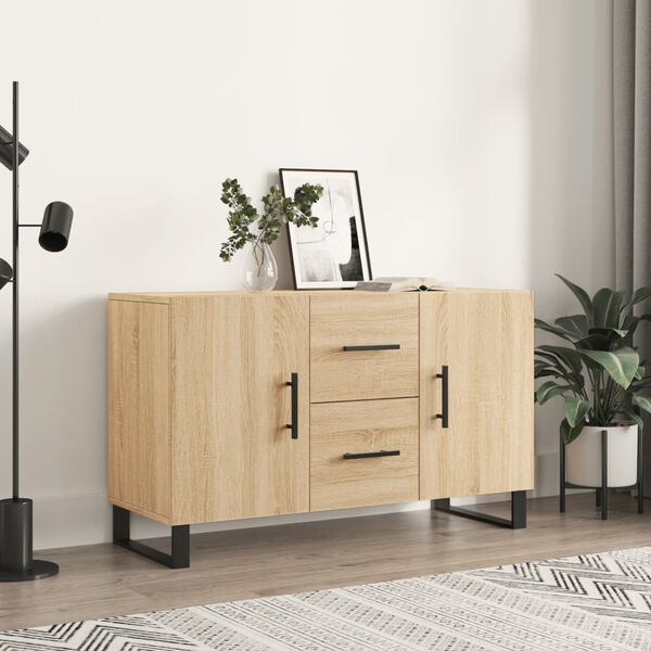 vidaXL Sideboard Sonoma Oak Engineered Wood Medium Sideboard