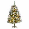 vidaXL Artificial Hinged Christmas Tree 150 LEDs & Ball Set 59.1"