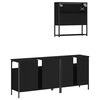 vidaXL Bathroom Furniture Set Black Engineered wood Bathroom Furniture Set
