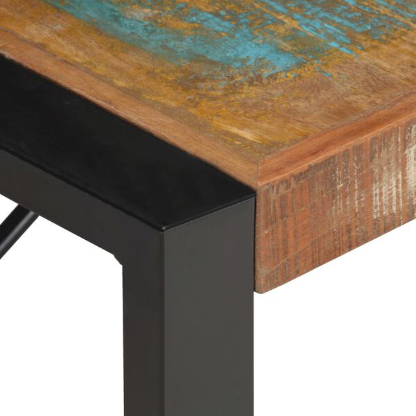 vidaXL Coffee Table Multicolor Solid reclaimed wood, powder-coated steel