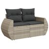 vidaXL Garden Sofa Set Light grey PE rattan Large Modular