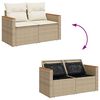 vidaXL Garden Sofa Set Beige