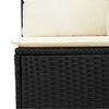 vidaXL Garden Sofa Black, Cream White