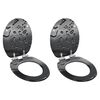 vidaXL WC Toilet Seats 2 pcs with Soft Close Lids MDF Water Drop Design (2x143933)