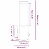vidaXL Outdoor Wall Light Silver 12 x 7.5 x 29 cm Stainless steel