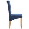 vidaXL Dining Chair Set of 4 Blue Fabric and wood Medium Ergonomic