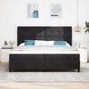 vidaXL Box Spring Bed with Headboard Black 78.74 x 78.74 in Velvet