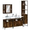vidaXL Bathroom Cabinet Set Smoked Oak