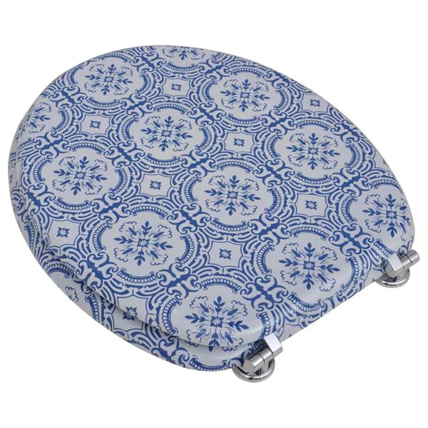 vidaXL Toilet Seats with Lids 2 pcs MDF Porcelain