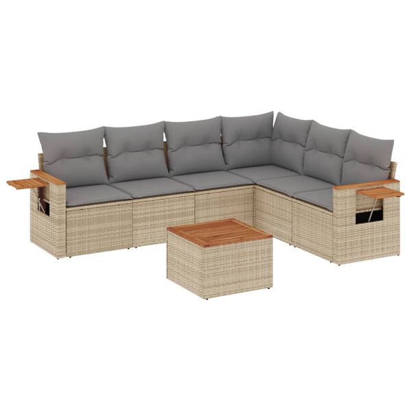 vidaXL Garden Sofa Set Beige