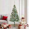 vidaXL Artificial Christmas Tree Green 70.87 in PVC and Steel
