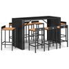 vidaXL Garden Bar Set Black