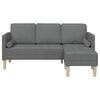 vidaXL Sofa Set Dark Grey 68.11 x 51.57 x 26.38 in Polyester