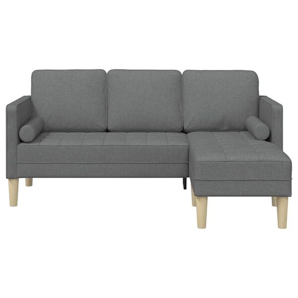 vidaXL Sofa Set Dark Grey 68.11 x 51.57 x 26.38 in Polyester