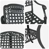vidaXL Garden Dining Set 5 pcs Black 35.4" x 35.4" x 29.5