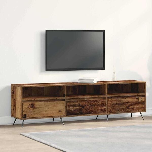 vidaXL TV Cabinet Old wood 59.06 x 11.81 x 17.52 in Engineered wood