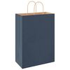 vidaXL Paper Bags 50 pcs with Handles Blue 12.6x6.7x17.3"