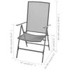 vidaXL Reclining Chair Set of 2 Anthracite E-coated, powder-coated steel
