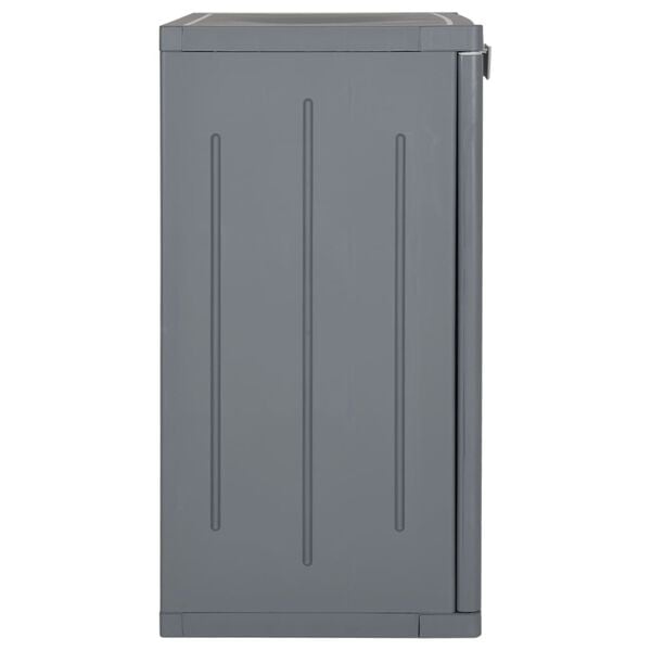 vidaXL Garden Storage Cabinet Gray Polypropylene (PP) Medium