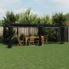 vidaXL Gazebo with Mesh Walls Anthracite 19.7x9.8' Steel
