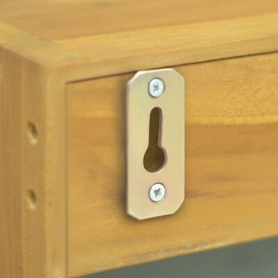 vidaXL Mirror Cabinet 11.8"x3.9"x15.7" Solid Wood Teak