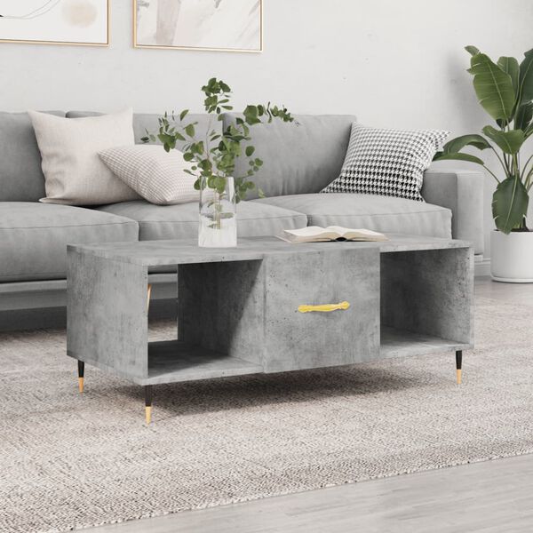vidaXL Coffee Table Concrete Grey Engineered Wood Medium Modern