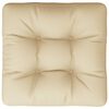 vidaXL Pallet Cushion Beige Polyester Medium UV-resistant materials