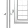 vidaXL Mesh Garden Gate Silver 118.1x49.2" Galvanised Steel