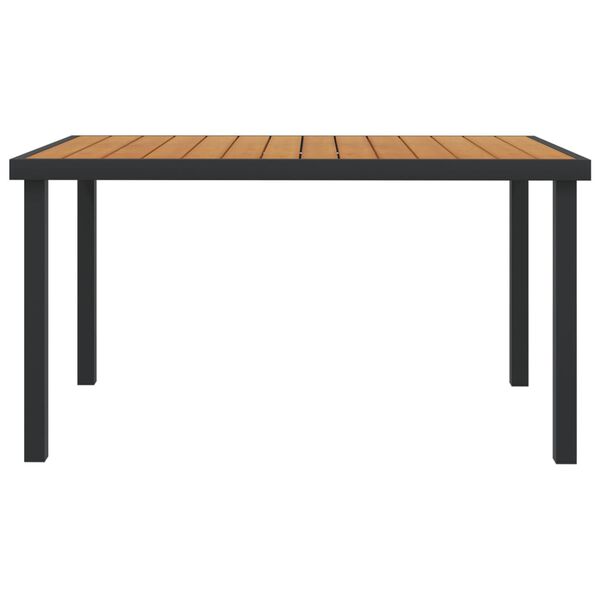 vidaXL Garden Table Brown Aluminum with coating