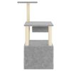 vidaXL Cat Tree Light grey Engineered wood 43.1 in tall Modern