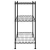 vidaXL 3-Tier Storage Rack 23.6x13.8x29.9" Black 330.7 lb