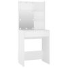 vidaXL Dressing Table Set With LED White Engineered wood, acrylic Medium