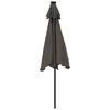 vidaXL Garden Parasol Anthracite Steel, Polyester Large Tiltable