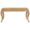 vidaXL Coffee Table Whitewashed Mango Solid Mango Wood Medium Simplistic