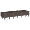 vidaXL Garden Planter Brown Polypropylene Medium Modular