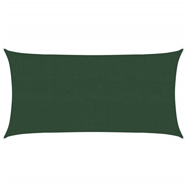 vidaXL Sunshade Sail 1.75 oz/ft² Dark Green 8.2x16.4' HDPE