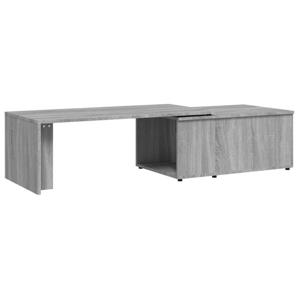 vidaXL Coffee Table Gray Sonoma Engineered Wood Large Swivel