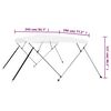 vidaXL 4 Bow Bimini Top White 95.7"x77.2"x53.9"