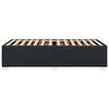 vidaXL Bed Frame Black Faux Leather, Plywood, Engineered Wood Single