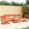 vidaXL Garden Sofa Set Wax brown Solid pine wood Large Modular