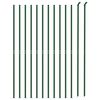 vidaXL Wire Mesh Fence with Flange Green 4.6x82.0'