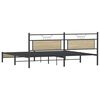 vidaXL Bed Frame Sonoma Oak Steel, Engineered wood Full Bed Frame
