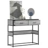 vidaXL Console Table Grey Sonoma Engineered wood Standard Console Table